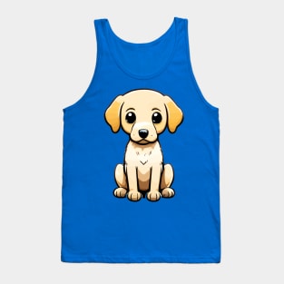 Kawaii Yellow Labrador Retriever Dog Tank Top